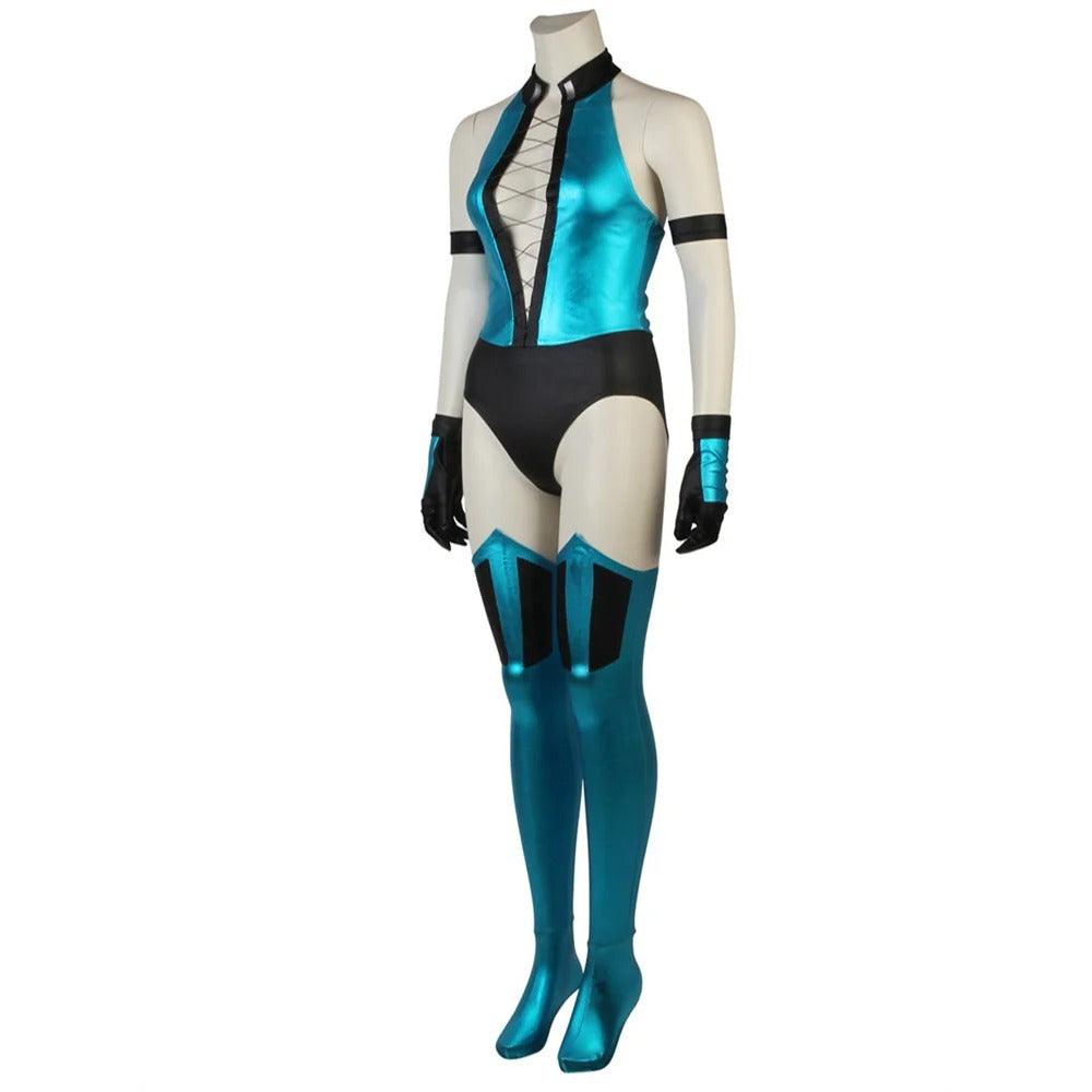 Game Mortal Kombat Kitana Costume - Sexy Cosplay Tights Battle Suit for Women | Full Adult Outfit for Halloween & Carnival