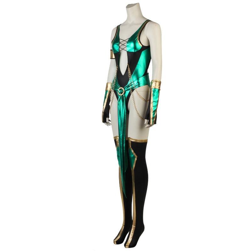 Mortal Kombat X Jade Cosplay Costume - Sexy Blue Battle Tights for Women