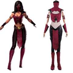 Mileena Cosplay Costume - Sexy Combat Suit with Mask for Women | Halloween & Carnival Outfit