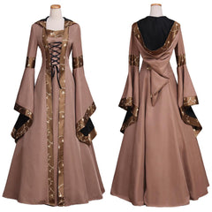 Medieval Retro Dress Scary Halloween Carnival Party Cosplay Costume Victorian Tudor Spanish Noble Dress Regency Dress