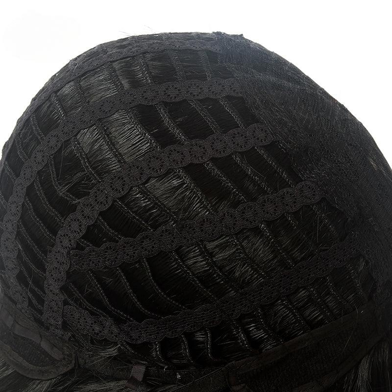 Game Valorant Viper Cosplay Wigs 35cm Short Black Wig Halloween Heat Resistant Synthetic Hair