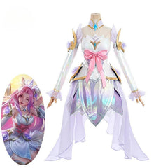 LOL Crystal Rose Seraphine Cosplay Costume Game LOL Seraphine Rose Design Outfit Halloween Women Suit New Skin