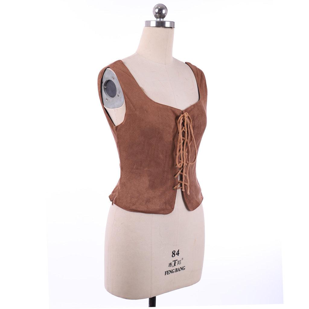 Medieval Lady Lace-Up Corset Vest – Custom Made for Cosplay