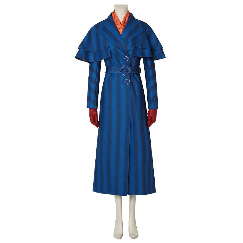 Mary Poppins Returns Navy Blue Cosplay Costume for Adults