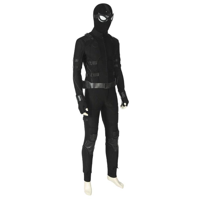 Spider-Man Far From Home Black Battle Suit Cosplay Costume Set - Peter Parker Sneak Version