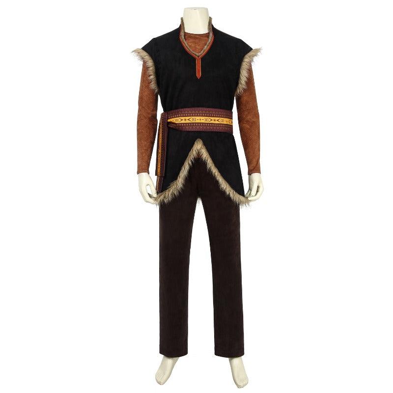 Frozen 2 Kristoff Men's Cosplay Costume Halloween Outfit with Accessories