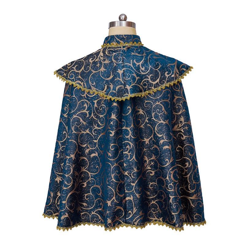 Medieval Vintage Tudor Cloak Costume - Victorian Prince Shawl Cape for Adults