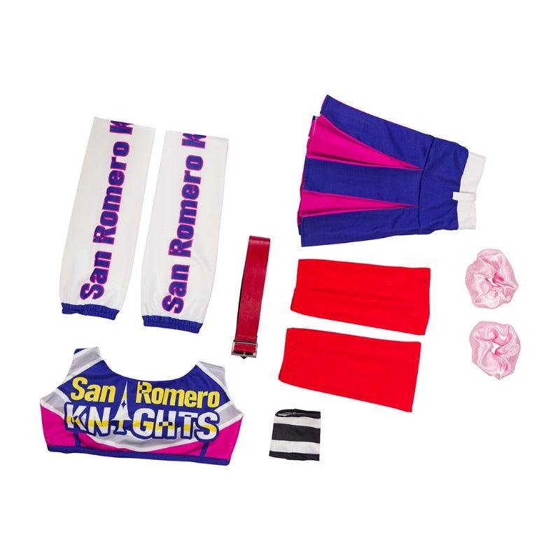 Juliet Starling Cosplay Costume - Lollipop Chainsaw Sexy Top and Skirt Set for Women and Girls