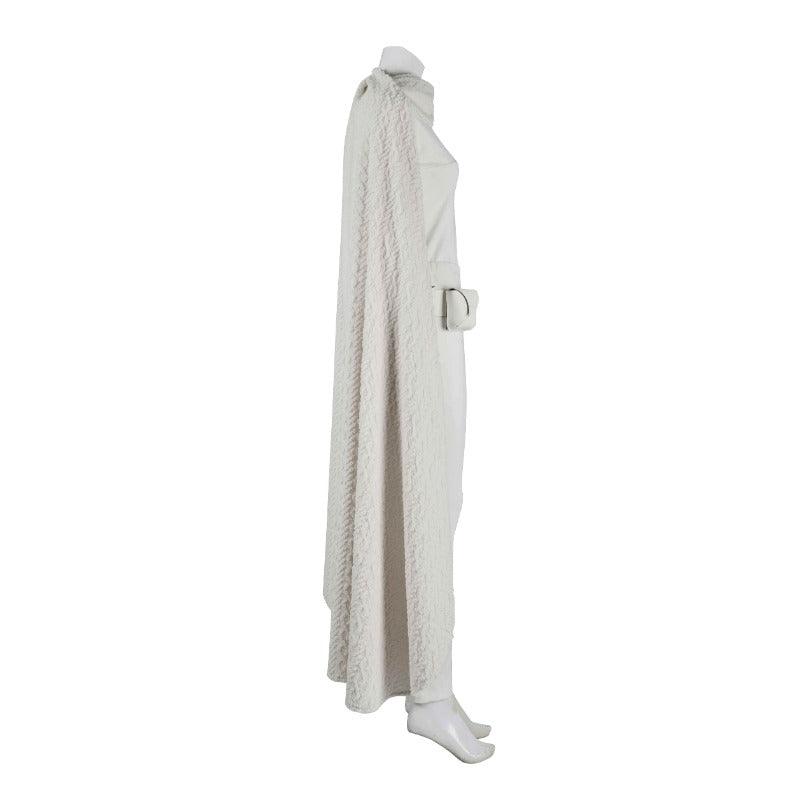 Queen Amidala Padmé Cosplay White Battle Outfit with Cloak - Comic Con & Halloween Costume