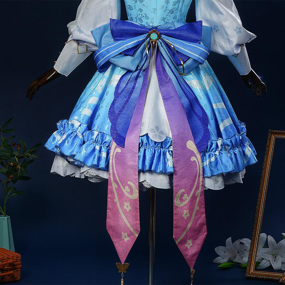 Genshin Impact Kamisato Ayaka Costume - Flower Letter Cosplay Outfit