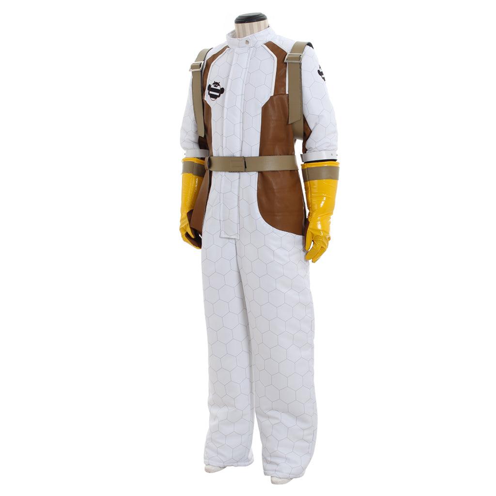 Mei Cosplay Climatologist Costume Women’s Fancy White Jumpsuit Full Set Outfit