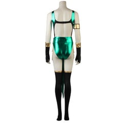 Mortal Kombat X Jade Cosplay Costume - Sexy Blue Battle Tights for Women