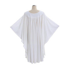 Traditional Women Church ALB White Vestments Chasuble Catholic Priests Clergy Surplice Costume