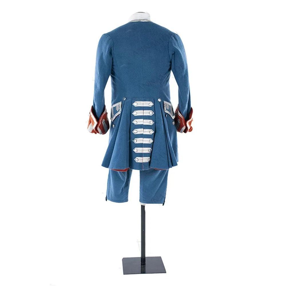 Royal Blue Tudor Cosplay Uniform - Victorian Civil War Hussar Costume | Custom-Made Guard Outfit