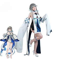 Game Genshin Impact Guizhong Cosplay Costume Women Dress Guizhong Liyue Gods Halloween Role Play Outfit