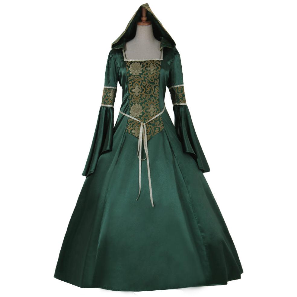 Medieval Noble Ball Gowns Adult Ladies Victorian Dresses Gothic Evening Dresses Green Vampire Dresses