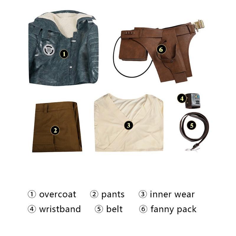 Kay Cos Vess Cosplay Costume Women’s Halloween Carnival Outfit - Jacket, Coat, Pants & Waistbag