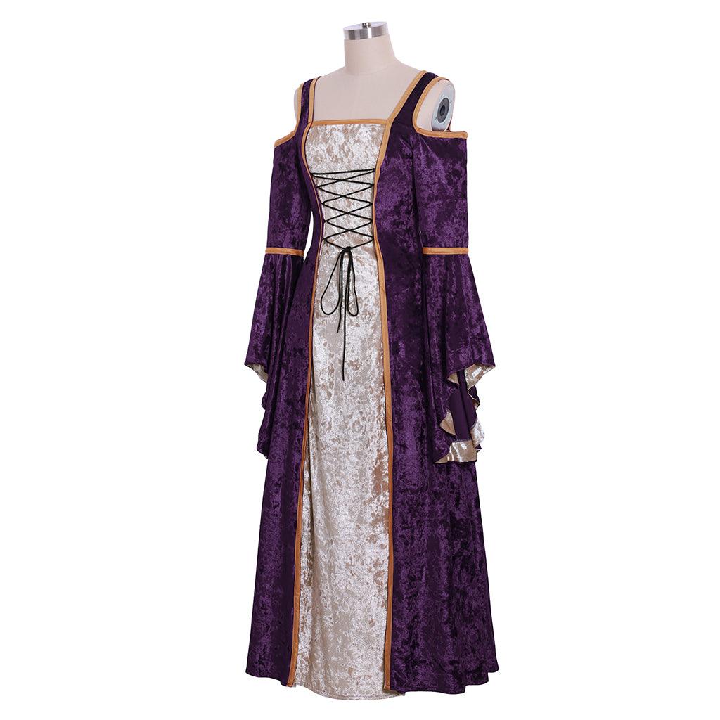 Medieval Halloween Costumes for Women Cosplay Palace Noble Long Robes Ancient Bell Sleeve Princess Costume Witch Prom Dress