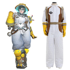 Mei Cosplay Climatologist Costume Women’s Fancy White Jumpsuit Full Set Outfit