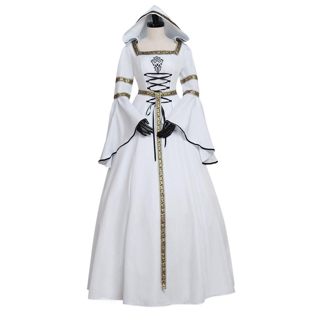 Women's Medieval Victorian Renaissance Wedding Dress Halloween Carnival Party Vampire Cosplay Ball Gown