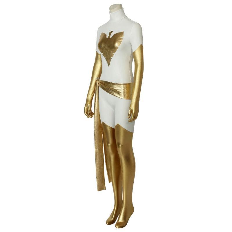 Phoenix X-Men Pearl White Spandex Cosplay Costume for Movie Fans