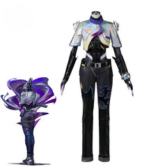 Game Valorant Vyse Cosplay Costume Sentinel Vyse Agent Rose Women Punk Uniform Halloween Party Outfit