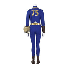 Game Fall Vault 75 Cosplay Costume - Jumpsuit, Armor, Hand Guard & Accessories for Halloween