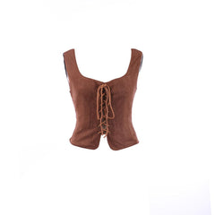 Medieval Lady Lace-Up Corset Vest – Custom Made for Cosplay