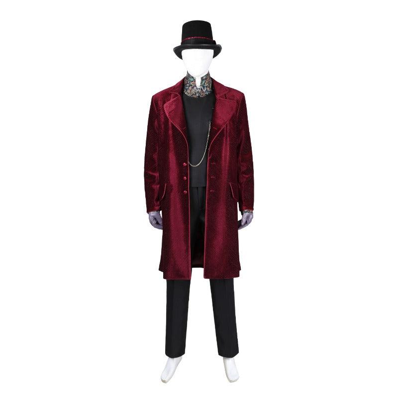 Willy Wonka Cosplay Costume for Adults - Chocolate Factory Fantasy Outfit for Halloween & Carnival Parties