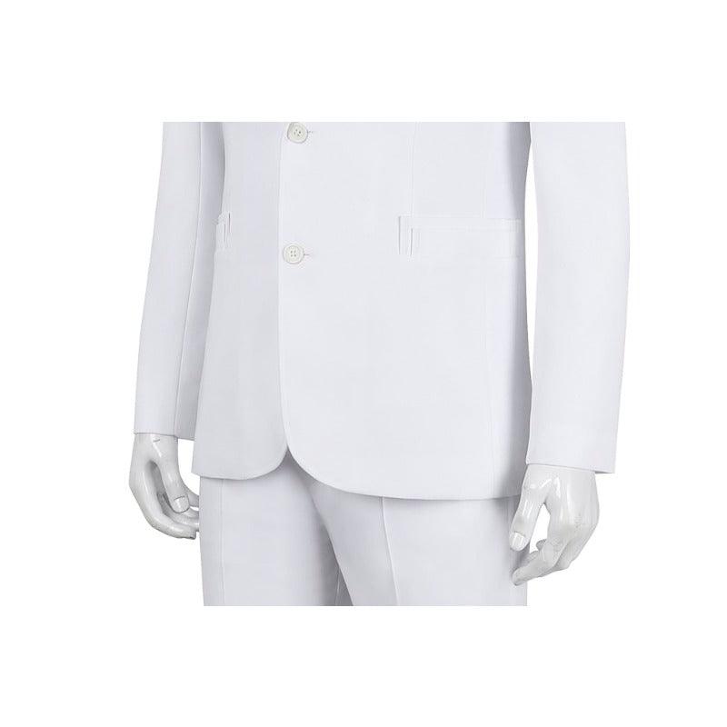 Joker 2 Arthur Fleck White Cosplay Costume Full Set - Suit, Shirt, Vest, Pants, Tie