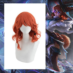 LOL Champion The Witch Between Worlds Aurora Cosplay Wig 35cm Women Battle Bunny Aurora Heat Resistant Synthetic Hair