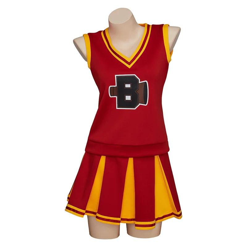 Sabrina Cheerleader Costume Cosplay Red High School Cheer Uniform Outfit for Women