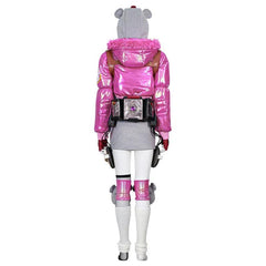 Game Apex Wattson Cosplay Costume Pink  Coat with Accessories Outfit Halloween Carnival Party Suit