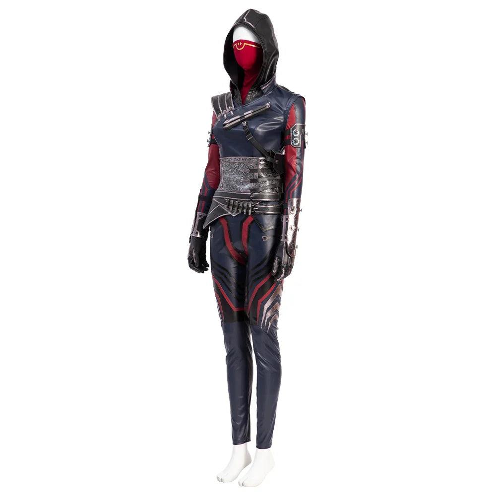 Game Apex Wraith Cosplay Costume Halloween Suit Women Evil Spirit Fighter  Battle Outfit With Mask  Accessories