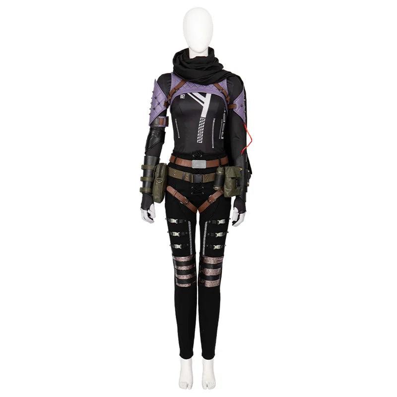 Game Apex  Wraith Cosplay Costume Renee Blasey Evil Skin With Scarf Battle Suit With Accessories Halloween Carnival  Outfit