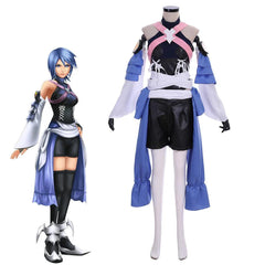 Game Aqua Cosplay Birth By Sleep Costume Women Sexy Black Uniform Suit with Accessories Halloween Party Comic Con Gown