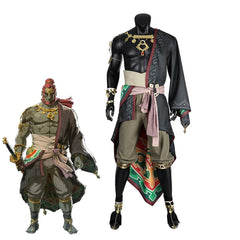 Ganondorf Cosplay Costume Men Fantasia Combat Uniform with Accessories Halloween Carnival Party Ganon Disguise Battle Suit