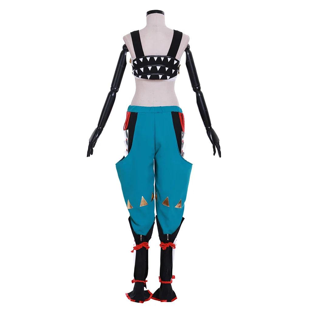 Game Impa Cosplay Costume Women Sexy Fantasia Crop Top Pants Combat Suit Halloween Carnival Party Warrior Disguise Uniform