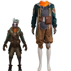 Game LOL Arcane Ekko Cosplay Costume for Men Punk Jacket Top Pants Full Set Halloween Carnival Party Battle Uniform Suit