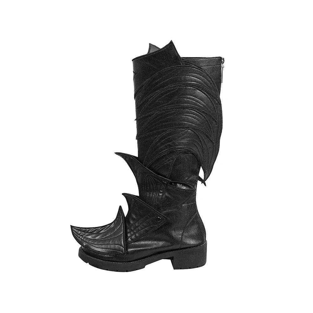 Game Minthara Cosplay Shoes For Women Punk Unique Design Black Long Boots Halloween Carnival Party Dress Up Props Accessories