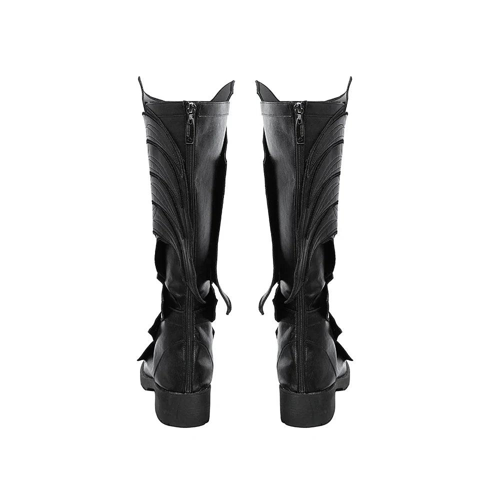 Game Minthara Cosplay Shoes For Women Punk Unique Design Black Long Boots Halloween Carnival Party Dress Up Props Accessories