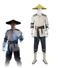 Game Mortal Kombat 1 Raiden Cosplay Costume Adult Men Fantasia Battle Uniform Full Set Halloween Carnival Party Disguise Suit