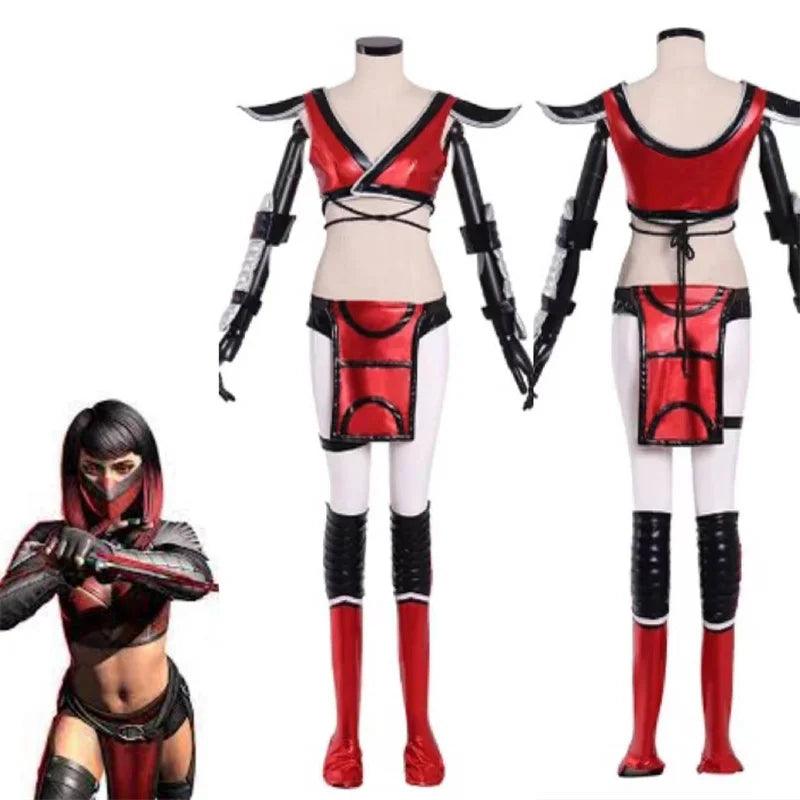 Mortal Kombat Skarlet Cosplay Costume Sexy Battle Suit for Women - Halloween Party Outfit