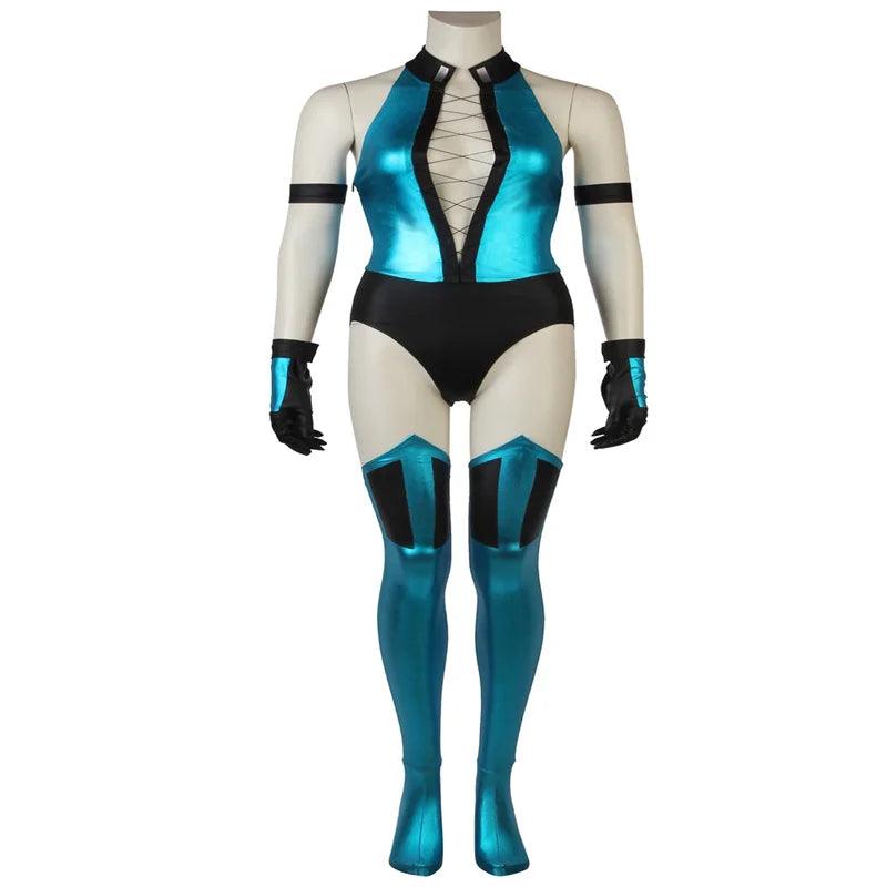 Game Mortal Kombat Kitana Costume - Sexy Cosplay Tights Battle Suit for Women | Full Adult Outfit for Halloween & Carnival