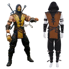 Scorpion Cosplay Costume for Adults - Mortal Kombat Halloween Full Set Outfit