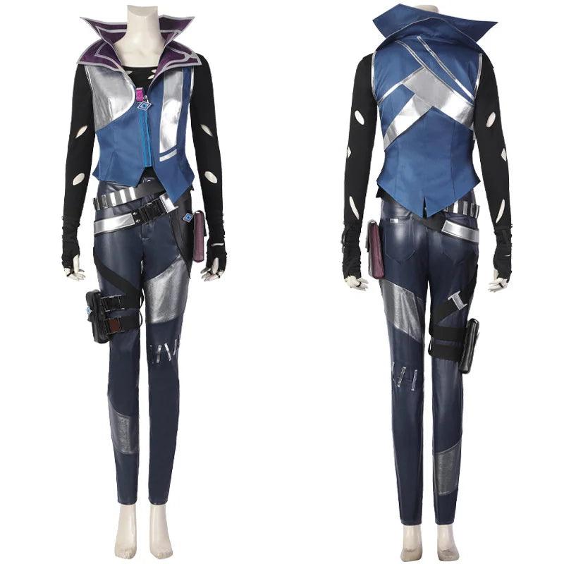 Valorant Fade Cosplay Costume | Top, Pants, Coat Set for Halloween & Party