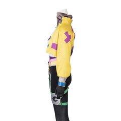 Valorant Killjoy Cosplay Costume Yellow Coat with Bag, Belt, and Hat for Halloween & Party