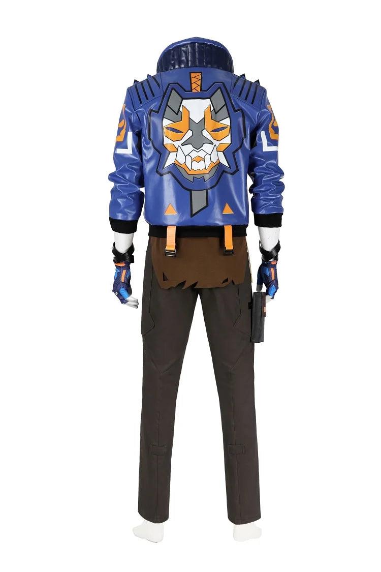 Game Valorant Yoru Cosplay Costume For Men Fantasia Blue Jacket Top Pants Mask Full Set Combat Uniform Halloween Party Outfits