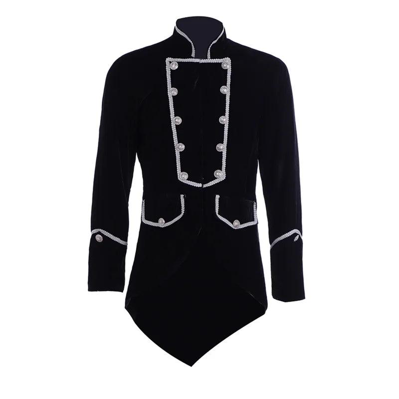 Men's Gothic Victorian Tailcoat Jacket - Steampunk Pirate Viking Renaissance Formal Tuxedo Coat