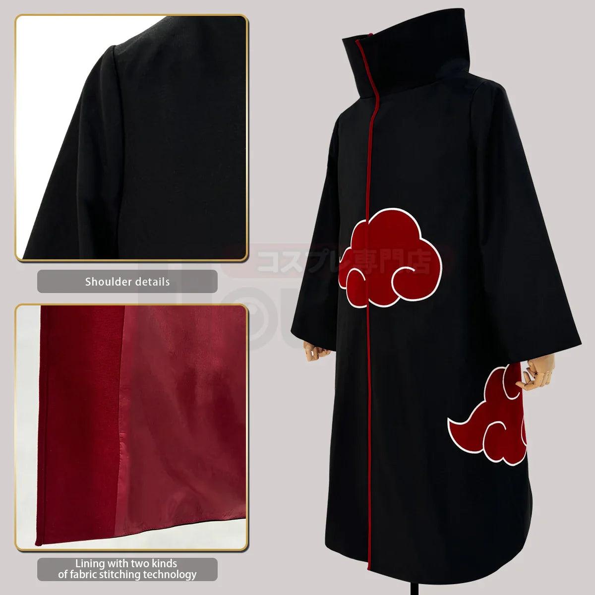 HOLOUN Anime Uchiha Itachi Uchiha Sasuke Cosplay Costume Hawk Team Cloak Pain Konan Sasori Christmas